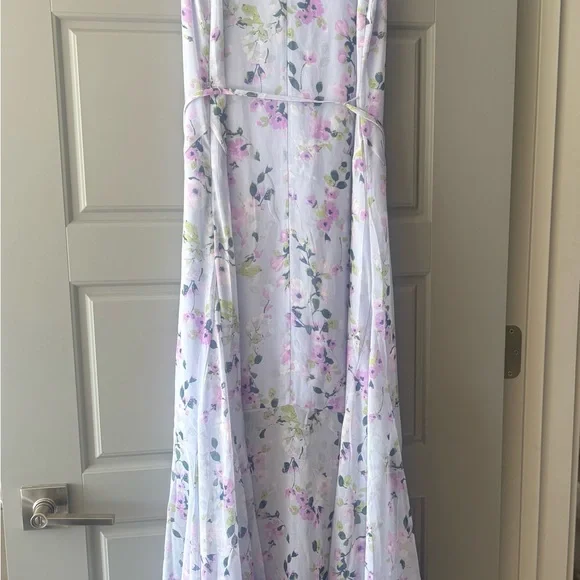 Altar'd State Floral Maxi Dress - White and Purple - Picture 2 of 4